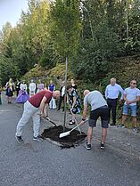 Baumpflanz-Challenge an der Herriedener Straße